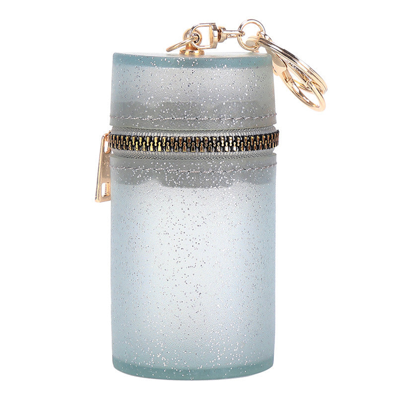 Wholesale PVC Candy Color Lipstick Storage Keychain